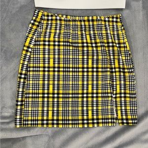 shein plaid skirt